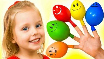 Colorful Balloon Finger Friends Sing Nursery Rhymes for Kids